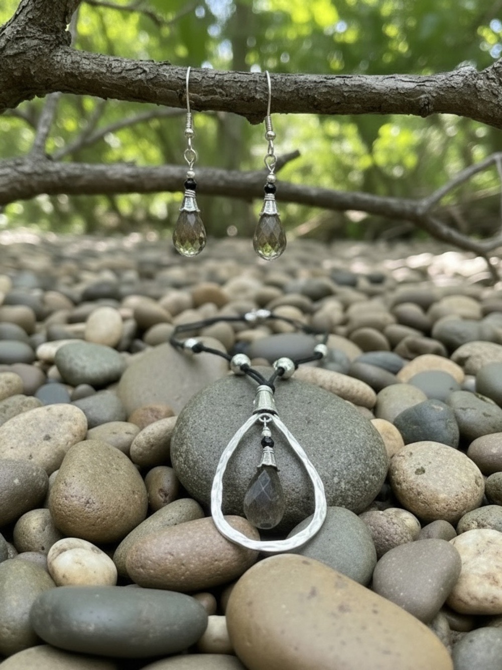 Onyx and Sterling Necklace